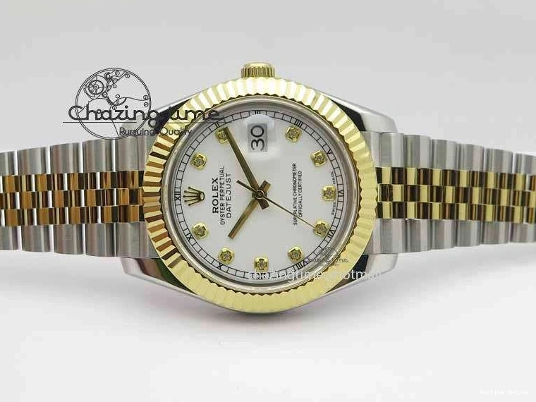 0113 DateJust II 41mm SS YG BP Maker Best Edition White Diam Dial On Jubilee Bracelet A ModernLook 3663
